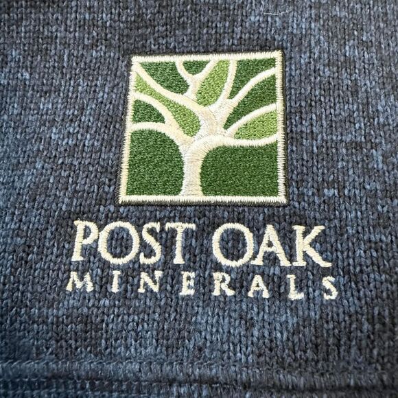 Orvis Men's Fleece Camping Hiking Mock Neck Sleeveless Full Zip Vest Blue Large - Picture 7 of 8